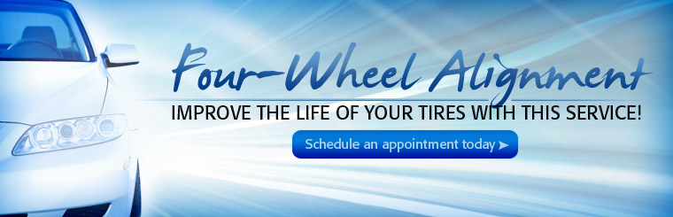 Improve the life of your tires with a four-wheel alignment